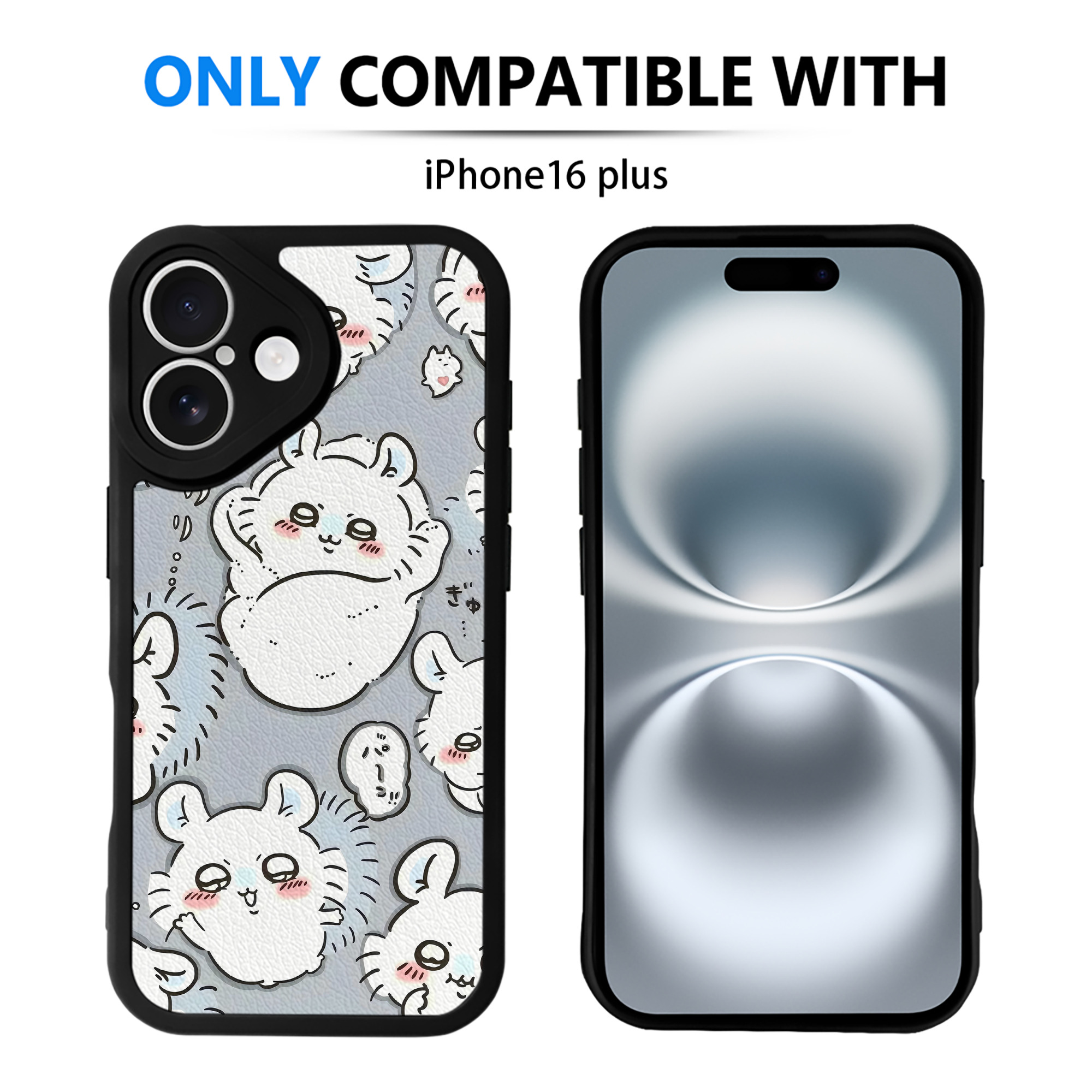（画像用） ちいかわ Chii-kawa 【iPhone 16シリーズ対応】シリコンスマホケース（レザー調） 材質：シリコン